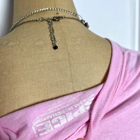 SPICE girls pink short sleeve tee with logo and iconic 2000’s photo size S - Picture 6 of 6